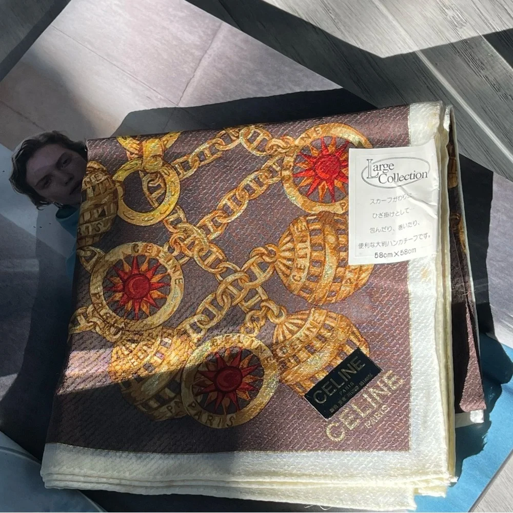 Celine Vintage cotton mini scarf - Picture 12 of 12